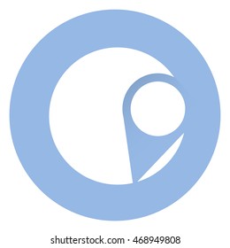 Stylish pin icon . EPS 10 vector icon