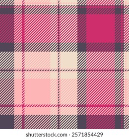 Stylish pink and gray plaid pattern.  Perfect for fashion, textile, and website backgrounds.  This seamless design offers a modern, yet classic feel. Ideal for creating eyecatching visuals.