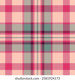 Stylish pink and gray plaid pattern. Perfect for textile design, fashion, websites, and branding projects.  Offers a fresh, modern take on a classic design.