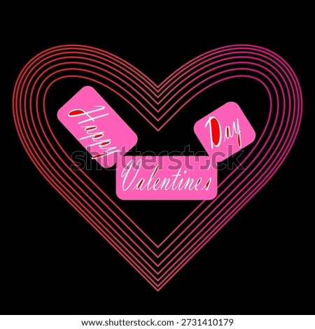 A stylish pink and red dotted heart illustration on a white background with bold "Happy Valentine's Day" text. Perfect for romantic greeting cards, love-themed posters, and social media banners.