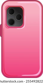 Stylish pink smartphone case with camera cutouts