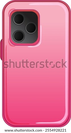 Stylish pink smartphone case with camera cutouts