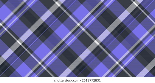 Stylish plaid pattern in shades of purple, gray, and white. Versatile for textiles, backgrounds, or graphic design projects. A timeless, classic texture.