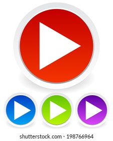 Stylish play buttons.
