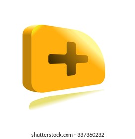 Stylish plus minus signs on button