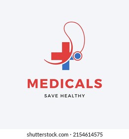 Stylish plus sign logo graphic vector illustration and text on white background. top view, perfect for healthcare business, clinic, hospital and more