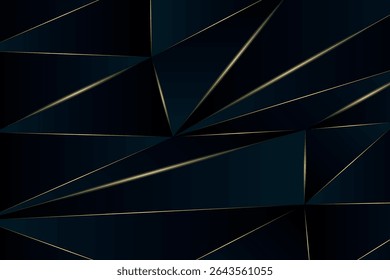 Stylish polygonal abstract art with a high-end luxury look and subtle golden lighting