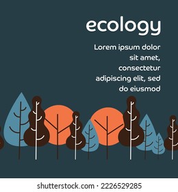 A stylish postcard about ecology, add text
