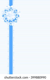 Stylish postcard reflecting the image of lace and ribbon