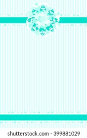 Stylish postcard reflecting the image of lace and ribbon