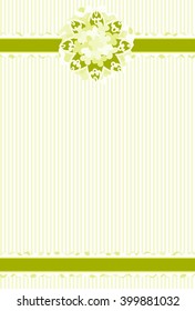 Stylish postcard reflecting the image of lace and ribbon