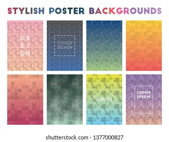 Stylish Poster Backgrounds. Amazing geometric patterns, bold vector illustration.