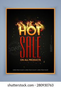 Stylish poster, banner or flyer design of Hot Sale for limited time.