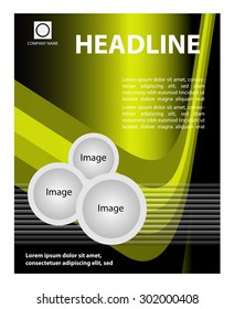 Stylish presentation of business poster, flyer layout template
