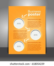 Stylish presentation of business poster. Flyer design content background. Design layout template
