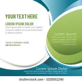 Stylish presentation of business poster, magazine cover, design layout template. Brochure or flyer