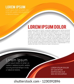 Stylish presentation of business poster, magazine cover, design layout template