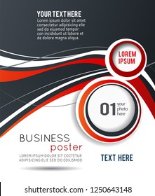 Stylish presentation of business poster, magazine cover, design layout template