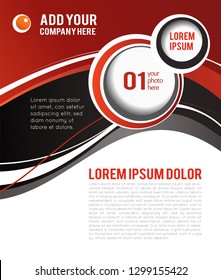 Stylish presentation of business poster, magazine cover, design layout template