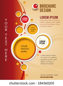 Stylish presentation of business poster, magazine cover, design layout template