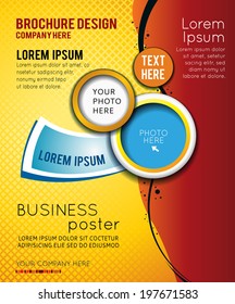 Stylish presentation of business poster, magazine cover, design layout template