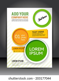 Stylish presentation of business poster, magazine cover, design layout template