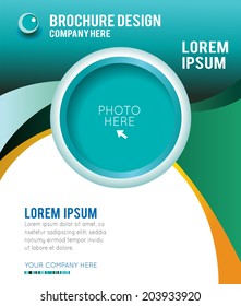 Stylish presentation of business poster, magazine cover, design layout template