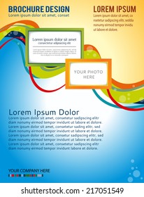 Stylish presentation of business poster, magazine cover, design layout template