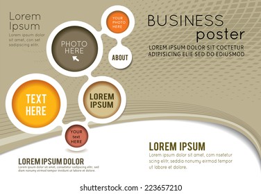 Stylish presentation of business poster, magazine cover, design layout template