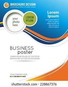 Stylish presentation of business poster, magazine cover, design layout template