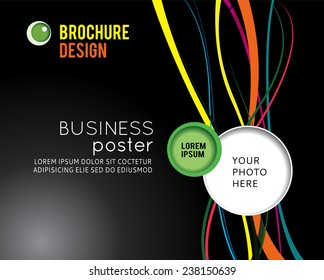 Stylish presentation of business poster, magazine cover, design layout template