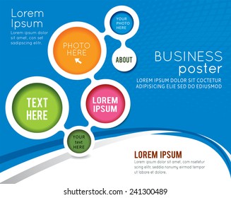 Stylish presentation of business poster, magazine cover, design layout template