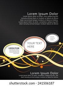 Stylish presentation of business poster, magazine cover, design layout template
