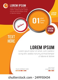 Stylish presentation of business poster, magazine cover, design layout template