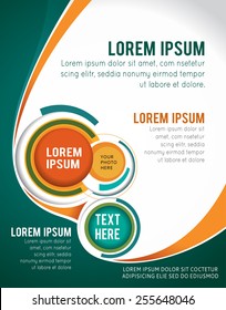 Stylish presentation of business poster, magazine cover, design layout template