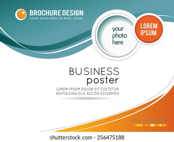 Stylish presentation of business poster, magazine cover, design layout template