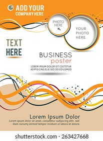 Stylish presentation of business poster, magazine cover, design layout template