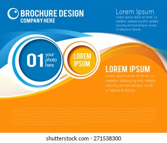Stylish presentation of business poster, magazine cover, design layout template