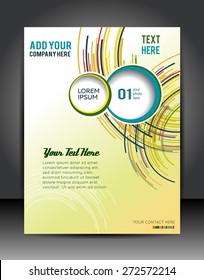 Stylish presentation of business poster, magazine cover, design layout template