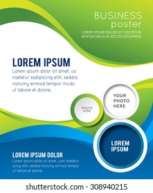 Stylish presentation of business poster, magazine cover, design layout template