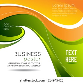 Stylish presentation of business poster, magazine cover, design layout template. Brochure or flyer