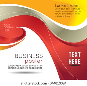 Stylish presentation of business poster, magazine cover, design layout template. Brochure or flyer