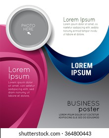 Stylish presentation of business poster, magazine cover, design layout template