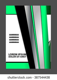 Stylish presentation of business poster, magazine cover, design layout template
