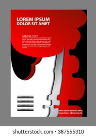 Stylish presentation of business poster, magazine cover, design layout template
