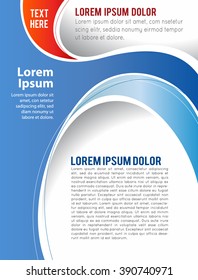 Stylish presentation of business poster, magazine cover, design layout template. Brochure or flyer