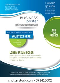 Stylish presentation of business poster, magazine cover, design layout template. Brochure or flyer