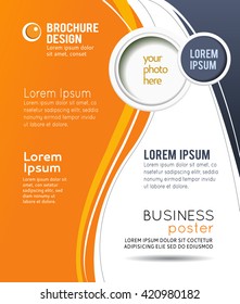 Stylish presentation of business poster, magazine cover, design layout template