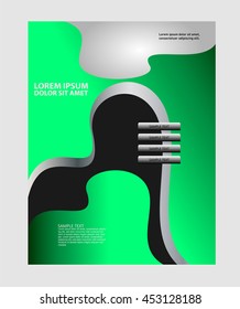 Stylish presentation of business poster, magazine cover, design layout template
