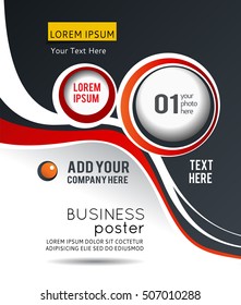 Stylish presentation of business poster, magazine cover, design layout template